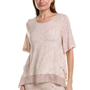NWT Donna Karan Light Pink Patterned Pajama Top- Small